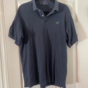 Vineyard Vines Navy Short-Sleeve Whale Polo